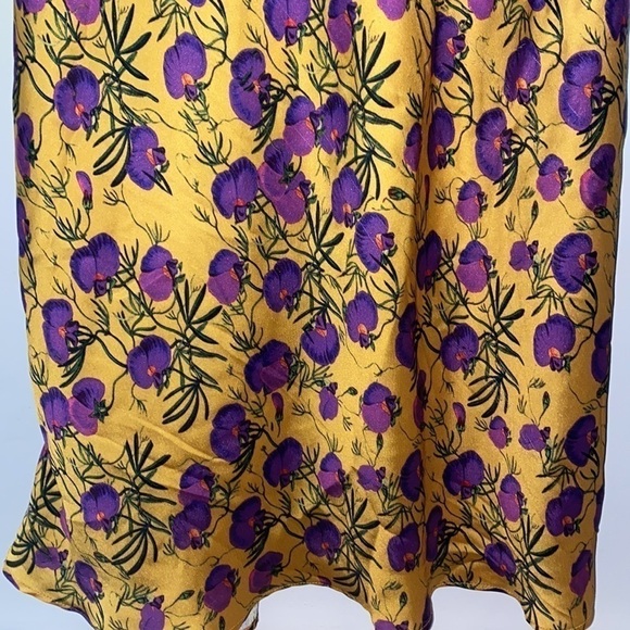 DELFI Collective Savannah Slip Yellow Purple Floral Dress - Picture 10 of 13